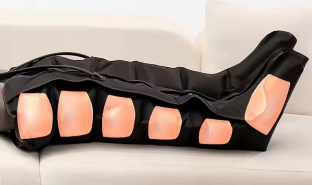 Масажер для ніг Luyao LY-670 повітряно-компресійний 6 камер (3 режими) Чорний Вінниця - фото 9