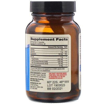 Жирні кислоти Dr. Mercola Жир антарктичного криля, Antarctic Krill Oil, 60 капсул (MCL-01026) Вінниця - фото 2