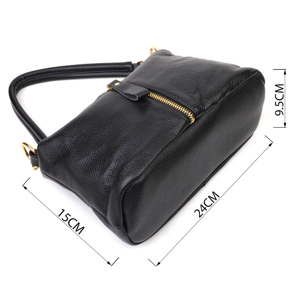 Интересная сумка через плечо из натуральной кожи 22135 Vintage Черная Киев - изображение 4