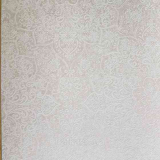 Шпалери флізелінові еко Rasch Kerala 0.53х10 м вензелі східний малюнок білі сріблясті Київ