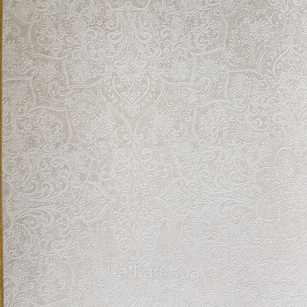 Шпалери флізелінові еко Rasch Kerala 0.53х10 м вензелі східний малюнок білі сріблясті Київ - фото 2