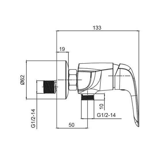 Змішувач для душу Koer KB-30008-05    ( KR3475 ) 21702 Харків