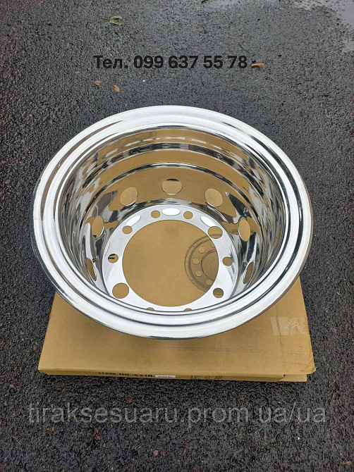 Колпак колеса задній 22,5 (нержавійка) Колпак задній глибокий 22,5 Ковпаки на тягач 22.5 Ковпаки на автобус 22.5 Луцьк - фото 3