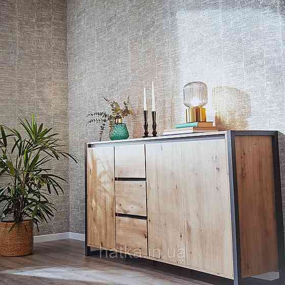 Шпалери вінілові на флізелін Rasch Linares 0.53х10 смуги ефект потертості сірі бежеві сріблясті 617627 Київ