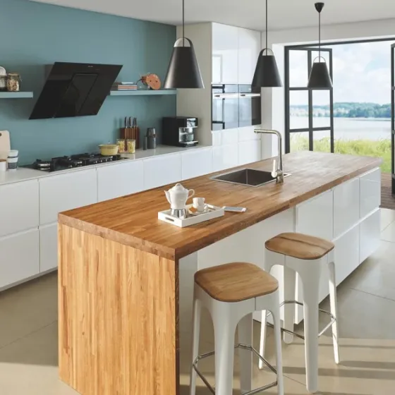 Змішувач для кухні з висувним виливом Grohe Zedra 32553002 Київ