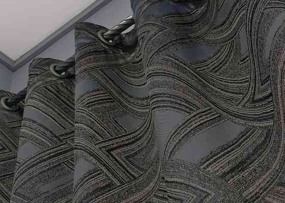 Комплект штор на люверсах VR-Textil Жаккард Mystery № 1625ш Капучино с серым 150х280 см 2 шт (37-0201) Киев