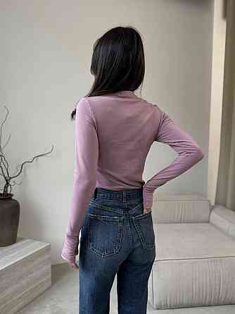 Жіночий утеплений базовий лонгслів турецька віскоза з начосом Рожевий, 46/48 Одеса
