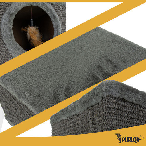 Когтеточка с лежанкой на ножках для кошек + игрушка Purlov (26215) Нововолынск - изображение 8