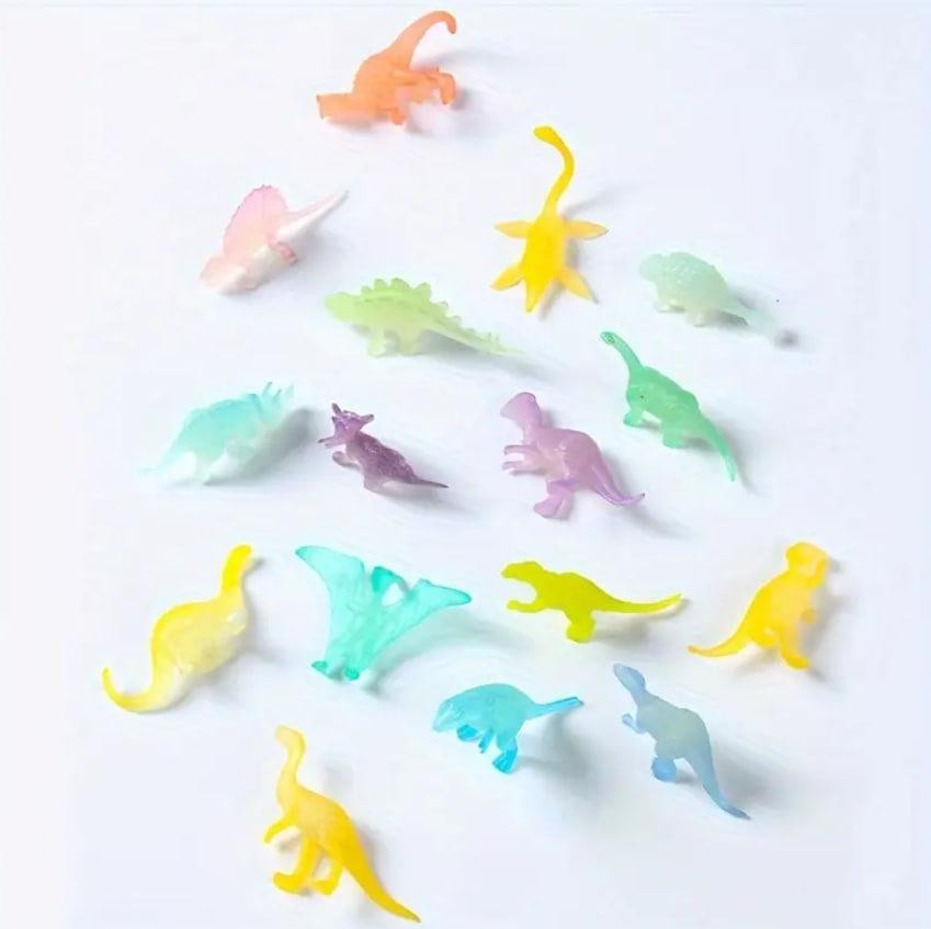 Набір 16 диназавриків, що світятьсі в темряві. Яскраві мініатюрні динозаври, що світяться. Київ - фото 5