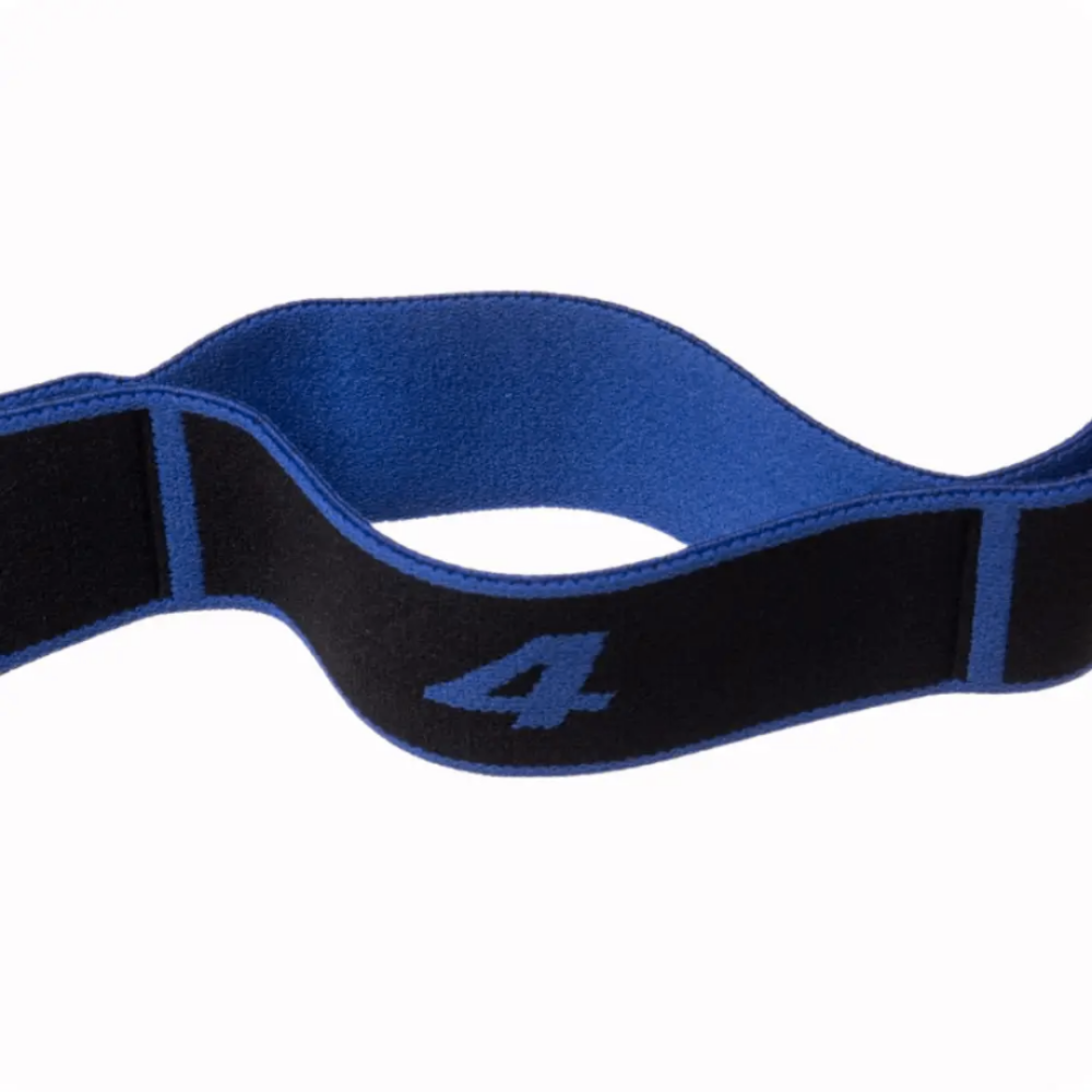 Резинка для фітнесу з петлями Queenfit 86,5 х 4см чорно-блакитна Киев - изображение 7