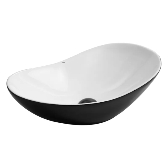 Раковина накладна Mixxus Premium WAVE-0105 WHITE-BLACK 620х360х160mm   ( MP6558 ) 27509 Харьков