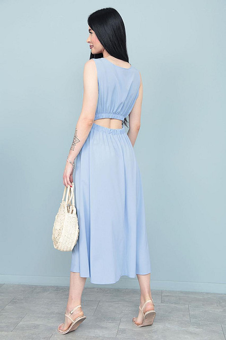 Літня сукня з софту "Wendy" оптом | Батал | Розпродаж моделі Блакитний, 50-52 Київ - фото 3