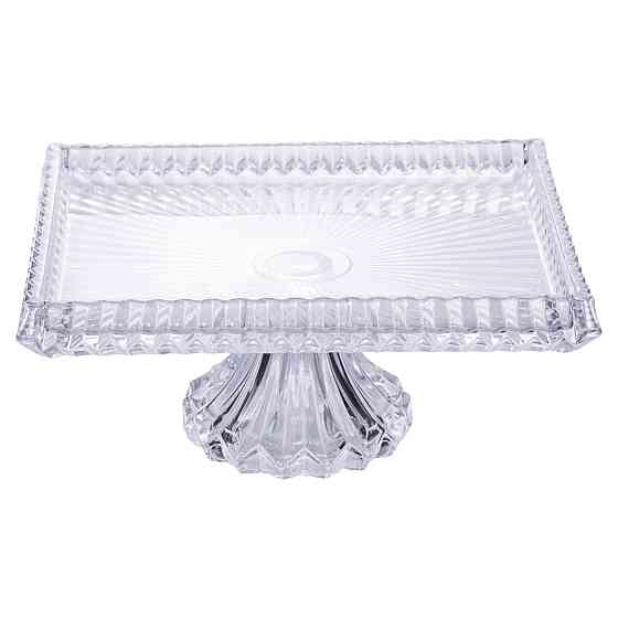 Yiwu Тортівниця прямокутна на ніжці 30×25×13 (см) скляна HP-19-147 Коломия