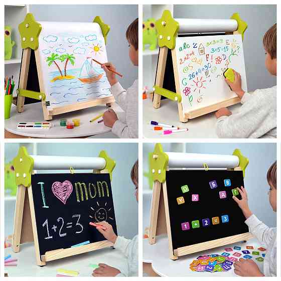 Мольберт детский двухсторонний для творчества и обучения «5в1» Киев