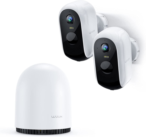 Уценка Комплект беспроводных камер видеонаблюдения WUUK 2K Cam Pro Kit Y0410 (2 камеры + базовая станция) Wi-Fi IP67 32GB Киев