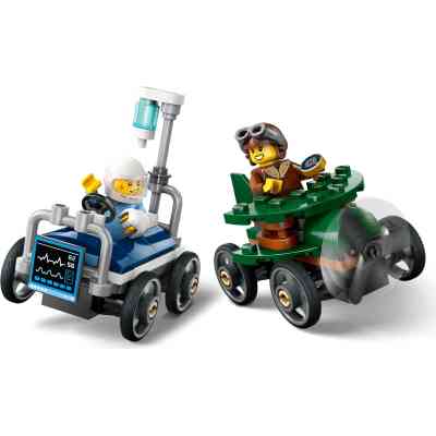 Конструктор LEGO City Літак проти лікарняного ліжка - Набір для перегонів (60459) Вінниця