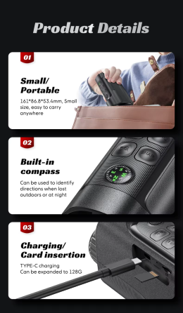 Монокуляр нічного бачення Inskam 329 10х 1080P фото-відео 2Мр (до 800 м у темряві) Чорний Вінниця