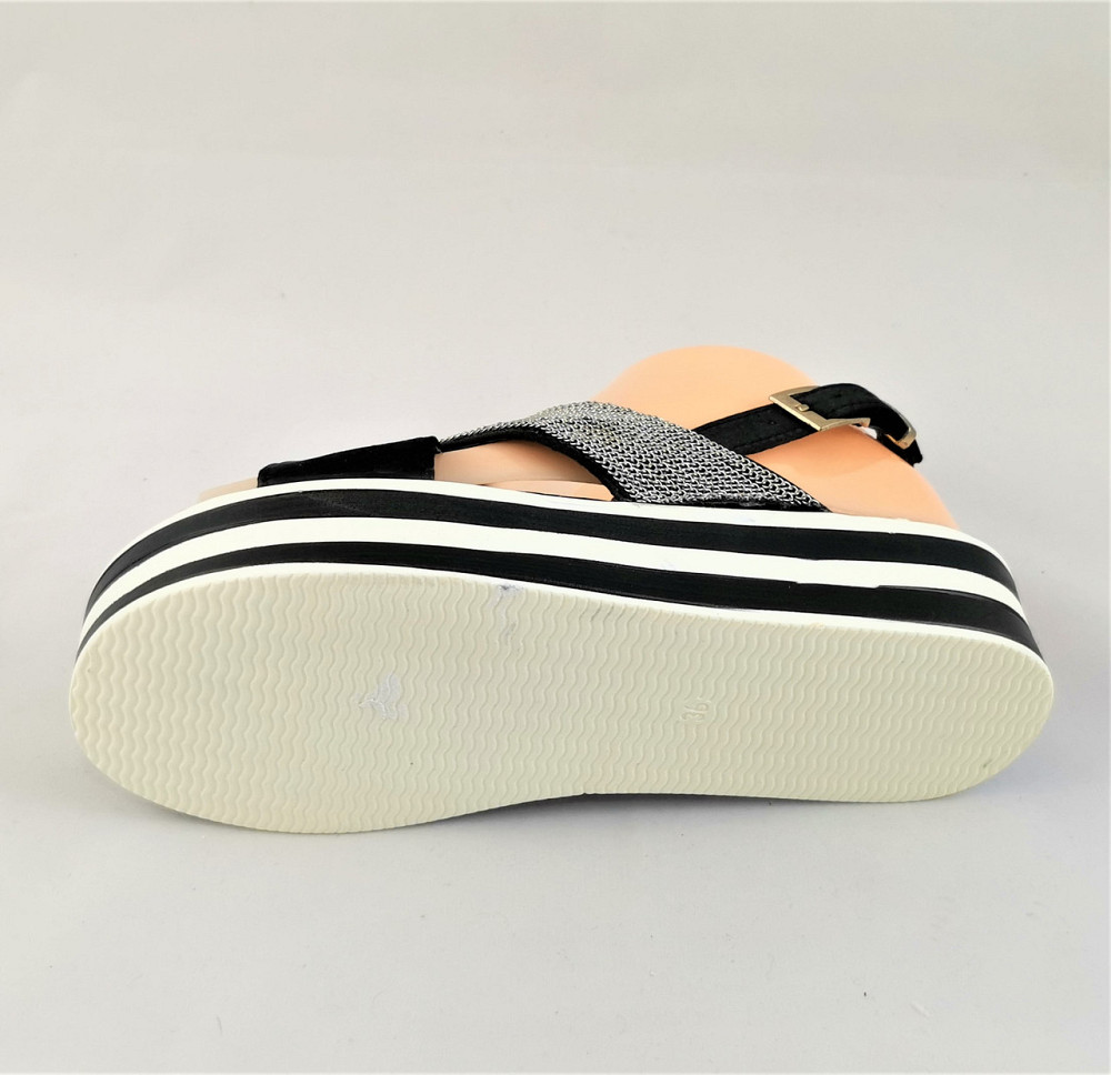 Жіночі Сандалі Босоніжки на Танкетці Платформа Чорні Літні (розміри: 37,38) - 837 Дніпро - фото 8