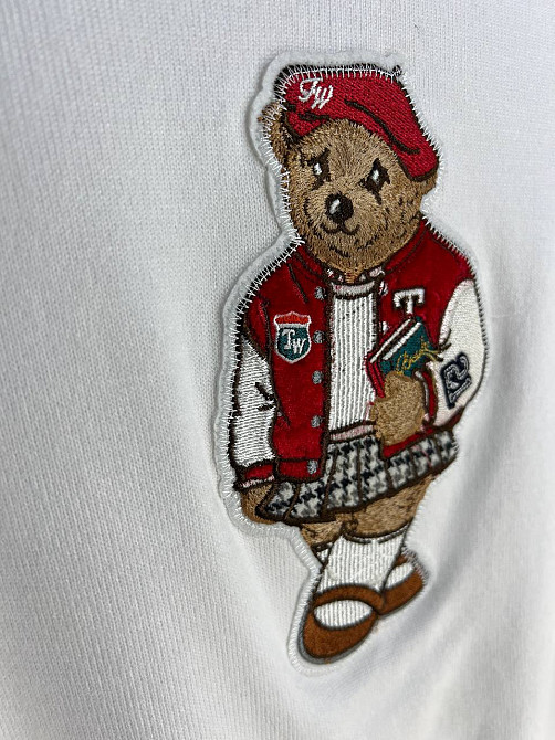 Свитер женский A-N 2609 с нашивкой медвежонок оверсайз базовый one size, белый, one size Киев - изображение 10