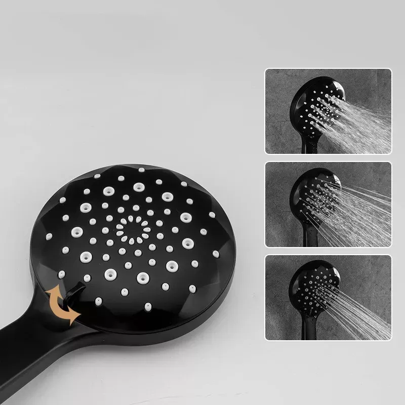 Смеситель для ванны с душевым гарнитуром Frap F3249-6 черный/хром Киев - изображение 6