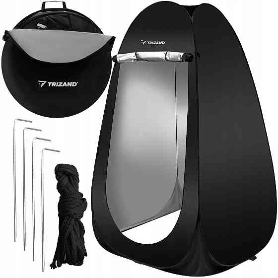 Туристичний намет для купання, переодягання, туалету з чохлом Trizand (23492) Black Нововолинськ