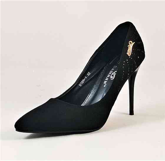 Жіночі Чорні Туфлі на Каблуці Шпильке Замшеві Модельні (розміри: 36,37,38) — 69-1 Дніпро