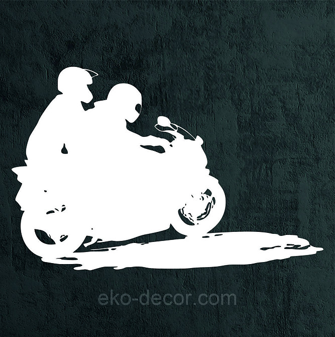 Декоративное настенное Панно «Мотоцыкл с коляской» Декор на стену 70*45 см, Белый Киев - изображение 7