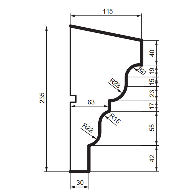 Подоконник фасадный Prestige Decor DC 110 Днепр - изображение 3