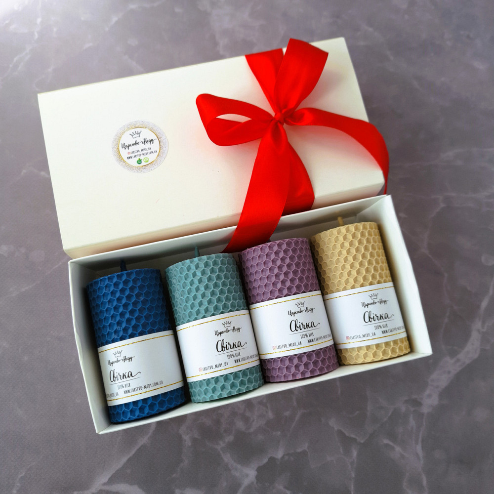 Декоративные свечи для дома в подарочном наборе, цветная вощина. Одесса - изображение 2