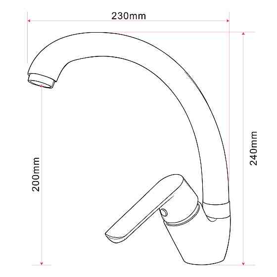 Смеситель для кухни Globus Lux Laguna GLA-0203S (000032040) Киев