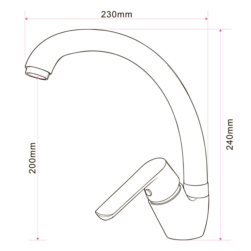 Смеситель для кухни Globus Lux Laguna GLA-0203S (000032040) Киев - изображение 2