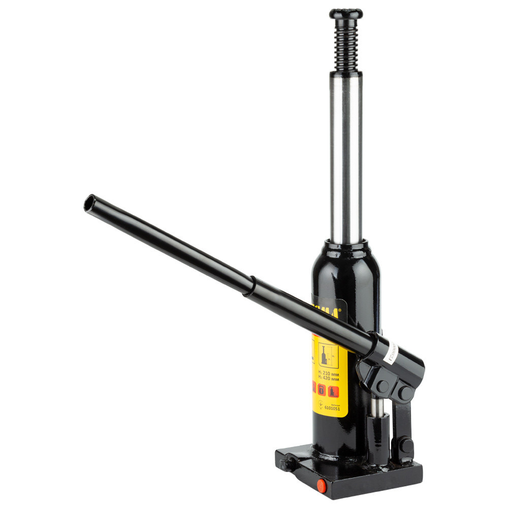 Домкрат гидравлический бутылочный 5т H 210-420мм SIGMA (6101051) Ровно - изображение 2