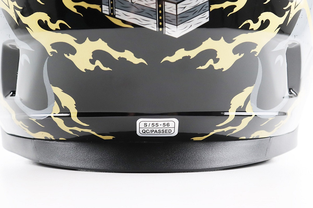 Шолом інтеграл, закритий BLD-М65 S (55-56см), ЧОРНИЙ/ЗОЛОТИСТО-СІРИЙ "Totem" Київ - фото 7