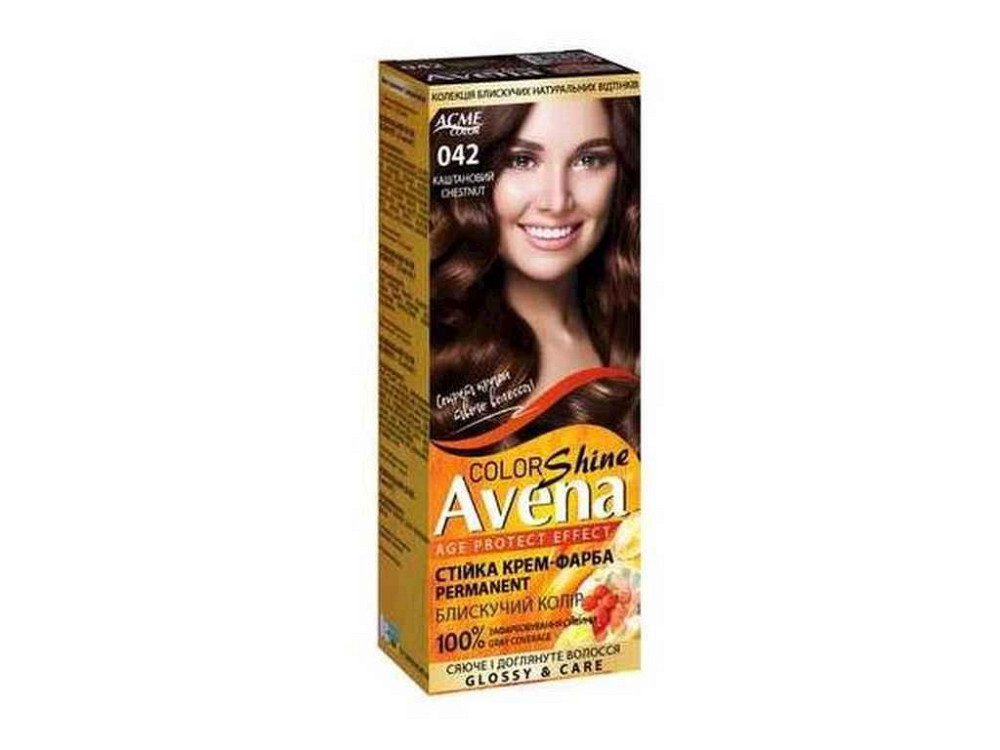 Крем-краска Shine Color 042 Каштановый ТМ AVENA Solmir Киев - изображение 1