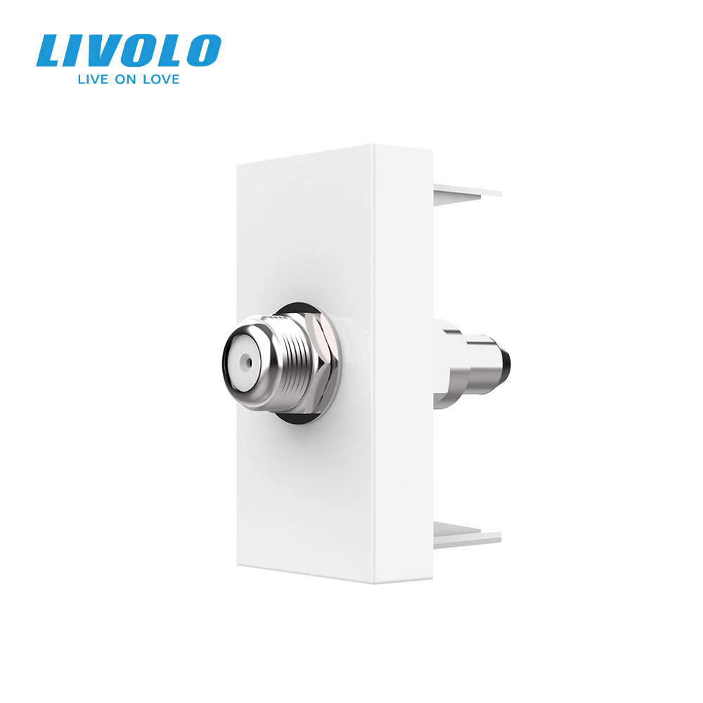 LIVOLO Супутникова розетка SAT LIVOLO, біла, модуль 0.5 поста, для ресивера / антени (VL-FCSL-1 Коломия - фото 1