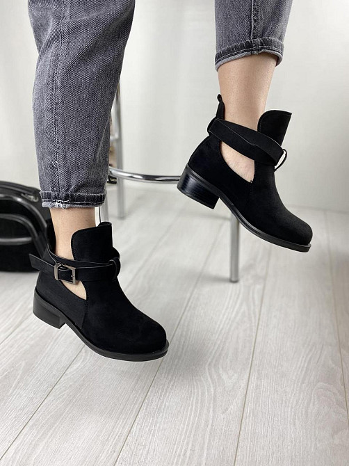 Черевики жіночі ANDNNON чорні еко-замша 37р.-23,5см 38р.-24см (1189) Коломыя - изображение 5