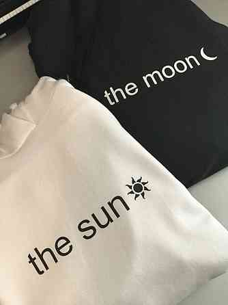 Парные толстовки с капюшоном для парня и девушки!  The Sun \ The Moon Желтый, XL, S Черновцы