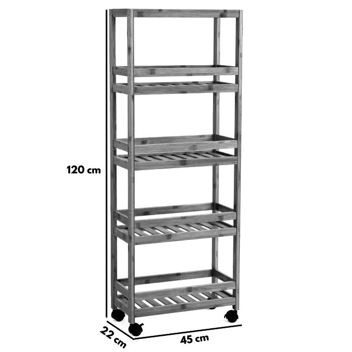 Этажерка для ванной на колёсиках 