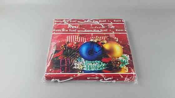 Бумажные пакеты большой горизонтальный 36/22/10  новоголний-23 (12 шт) Харьков