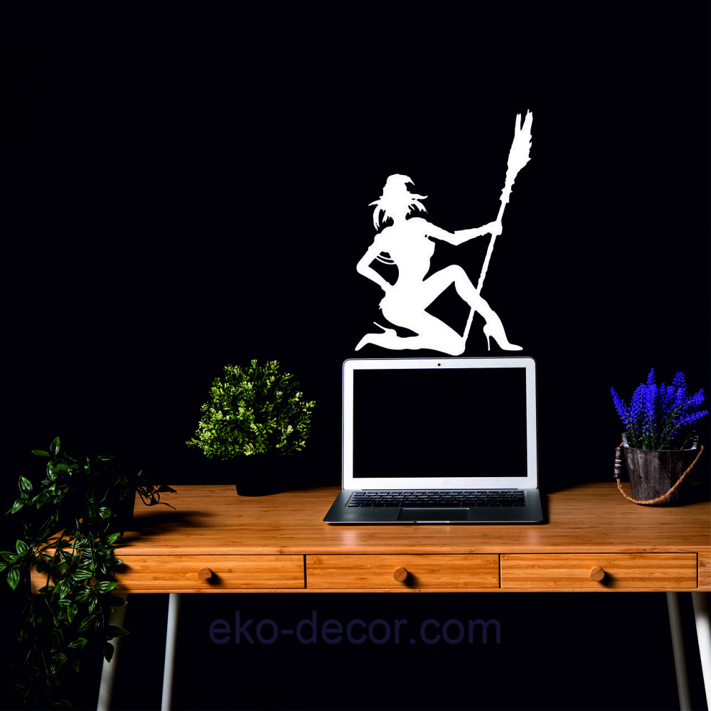 Декоративное настенное Панно «Девушка с метлой», Декор на стену 110*79 см, Белый Киев - изображение 5