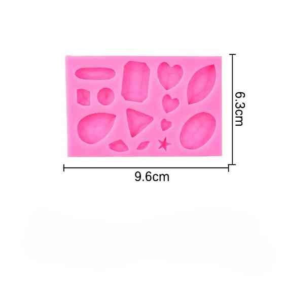 Молд силиконовый Бриллианты 96 на 63 мм розовый Киев