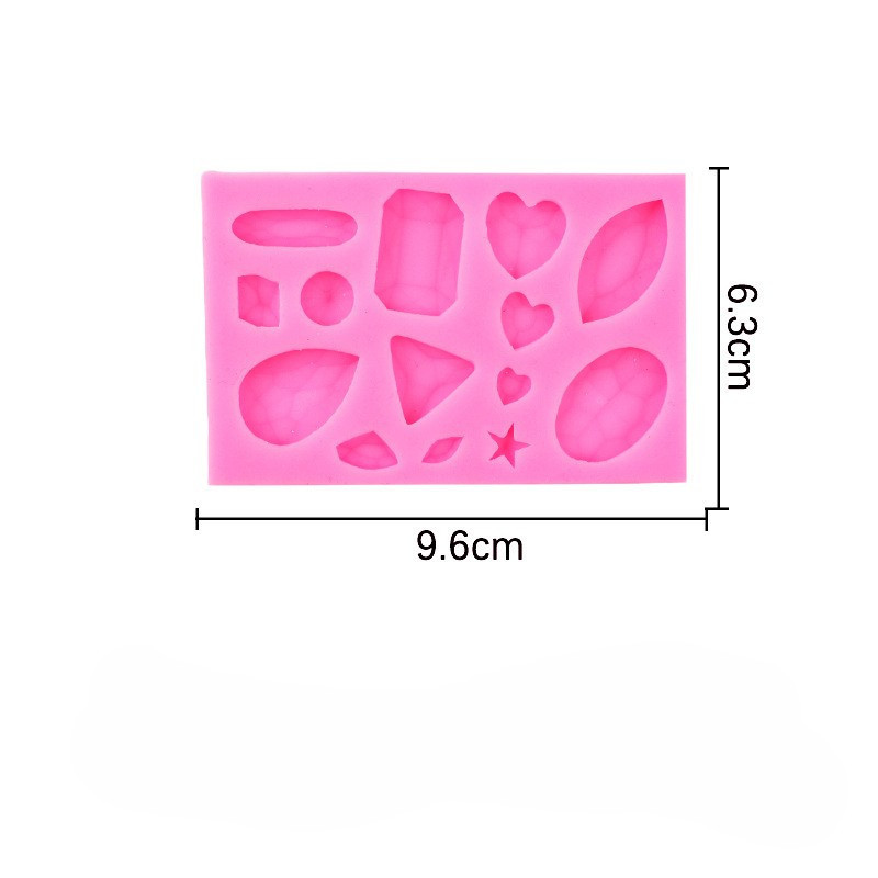 Молд силиконовый Бриллианты 96 на 63 мм розовый Киев - изображение 2