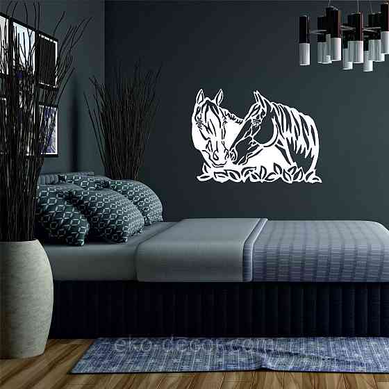 Декоративное настенное Панно «Коні»  Декор на стену 90*66 см, Белый Киев