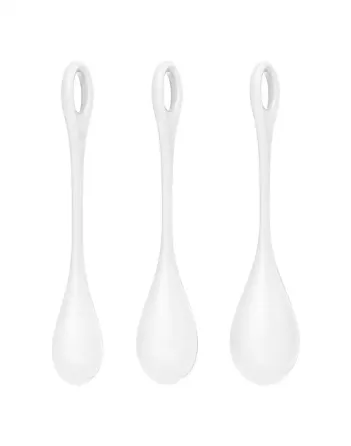 Набор йони бусин Satisfyer Yoni Power 1 White, диаметр 2-2,5-3см, вес 22-46-74гр Львов