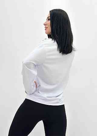 Базовий світшот з двонитки "Kaplan" оптом | Норма і батал 46-48, Білий Київ