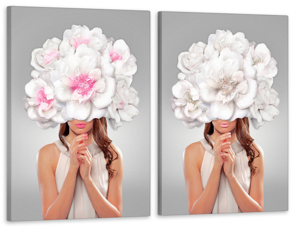 Модульная картина в гостиную / спальню   Дівчина в ніжних  квітах  TLV-2_061 70x102 см Київ - фото 1