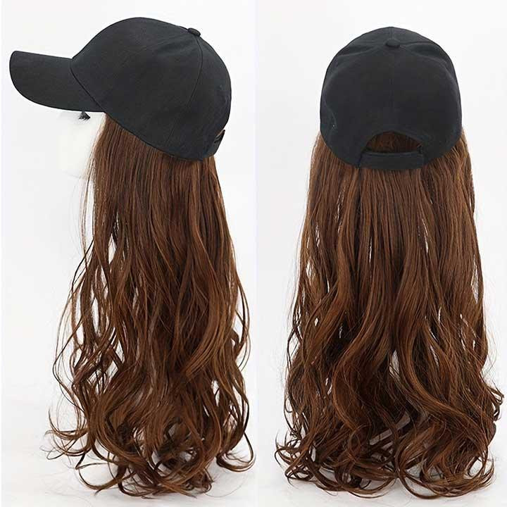 Перука кепка з хвилястим волоссям 60 см Шатенка Вінниця - фото 3