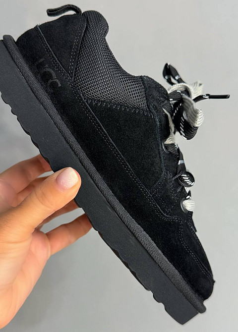 Кросівки жіночі Hengji 1517-1 замшеві з подвійною шнурівкою уггі чорні, 41, 26 см Київ - фото 14