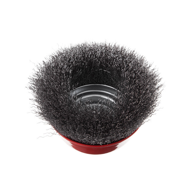 Щітка чашкова, 125 мм, M14, кручений дріт, для КШМ, 6500 об/хв INTERTOOL BT-1125 Київ - фото 2