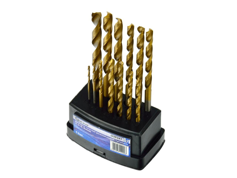 Свердла металу "GeKo" HSS-TYT у пластиковій валізці, комплект 13шт: ( 1,5 - 6,5)мм Киев - изображение 1